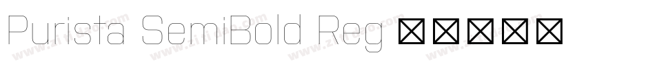 Purista SemiBold Reg字体转换